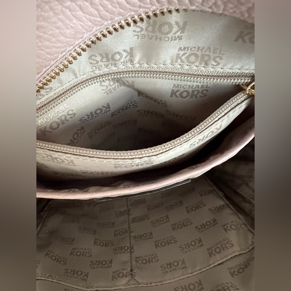 Michael Kors Blossom Pink Pyramid Studded Abbey Medium Backpack - Picture 6 of 6